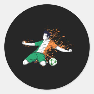 Sticker Rond Irlande Football National - Football Irlandais Amo