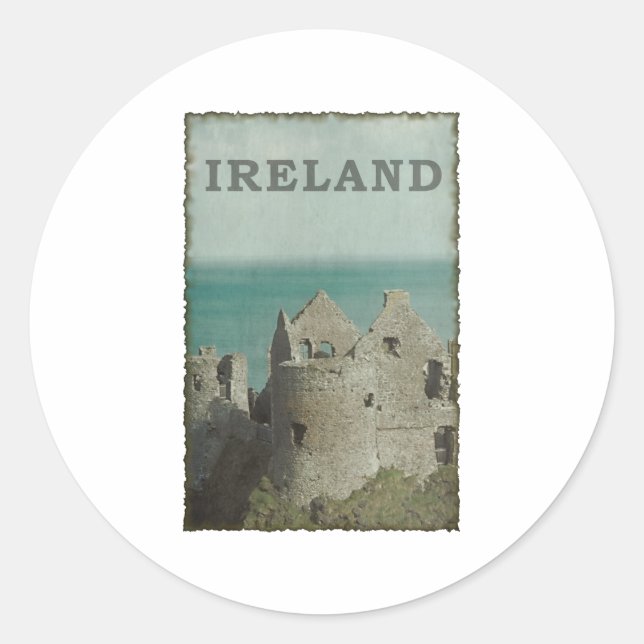 Sticker Rond Irlande vintage (Devant)