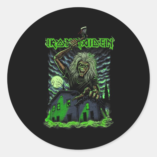 Sticker Rond Iron Maiden - Eddie Halloween  (Devant)