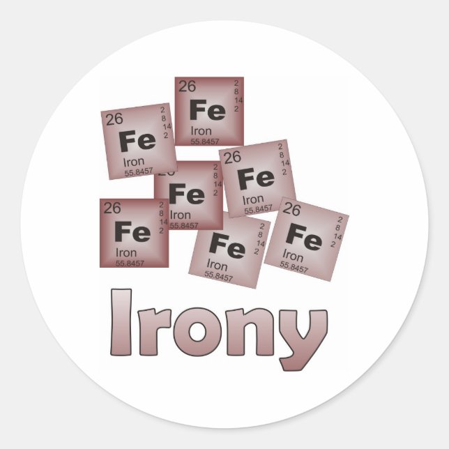 Sticker Rond Ironie (Devant)