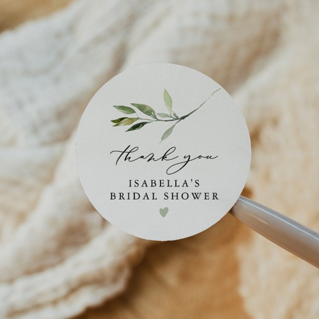 Sticker Rond ISABELLA Elegant Boho verdure Fête des mariées feu (Créateur téléchargé)