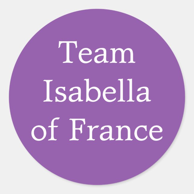 Sticker Rond Isabelle de France Reine d'Angleterre (Devant)