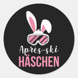 Sticker Rond Ischgl Après-ski Bunny Skieurs Skieurs Snowboard