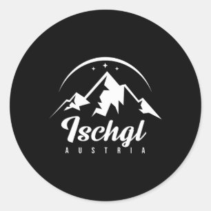 Sticker Rond Ischgl Autriche Station de ski Ski Snowboard Souv