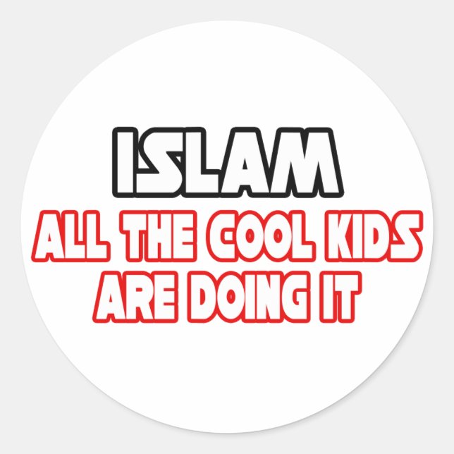 Sticker Rond Islam...Enfants Cool (Devant)