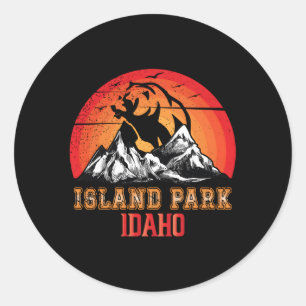 Sticker Rond Island Park Idaho Vacation Mountain Randonnée Voya