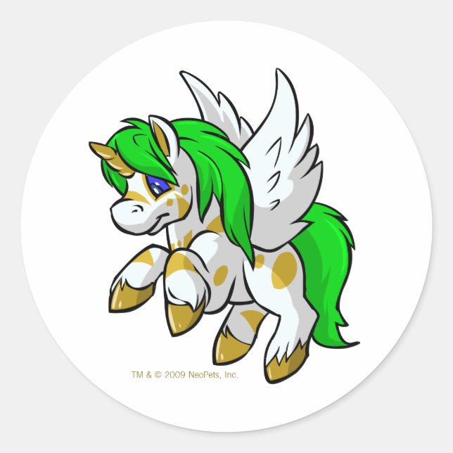 Sticker Rond Island Uni survolant Mystery Island (Devant)