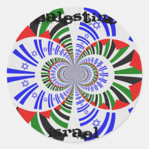 Sticker Rond Israël et la Palestine
