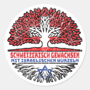 Sticker Rond Israel Israelisch Schweizer Schweiz Baum Wurzel