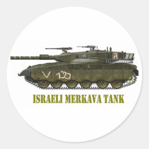 STICKER ROND ISRAÉLIEN MERKAVA TANK