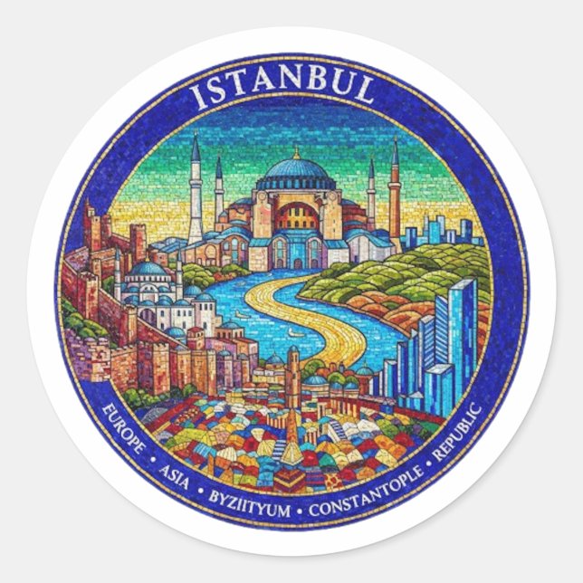 STICKER ROND ISTANBUL (Devant)