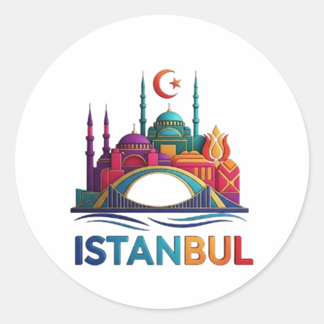 STICKER ROND ISTANBUL (Devant)