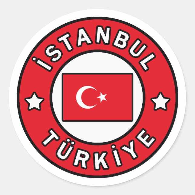 Sticker Rond Istanbul Türkiye (Devant)