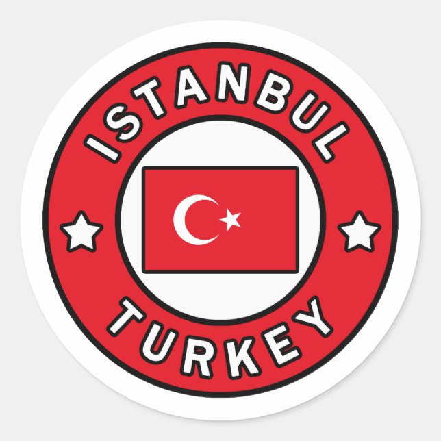 Sticker Rond Istanbul Turquie (Devant)