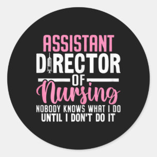 Sticker Rond Istant Directeur De L'Infirmière Funny Adon Rn Inf