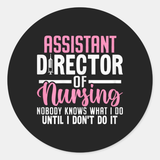 Sticker Rond Istant Directeur De L'Infirmière Funny Adon Rn Inf (Devant)