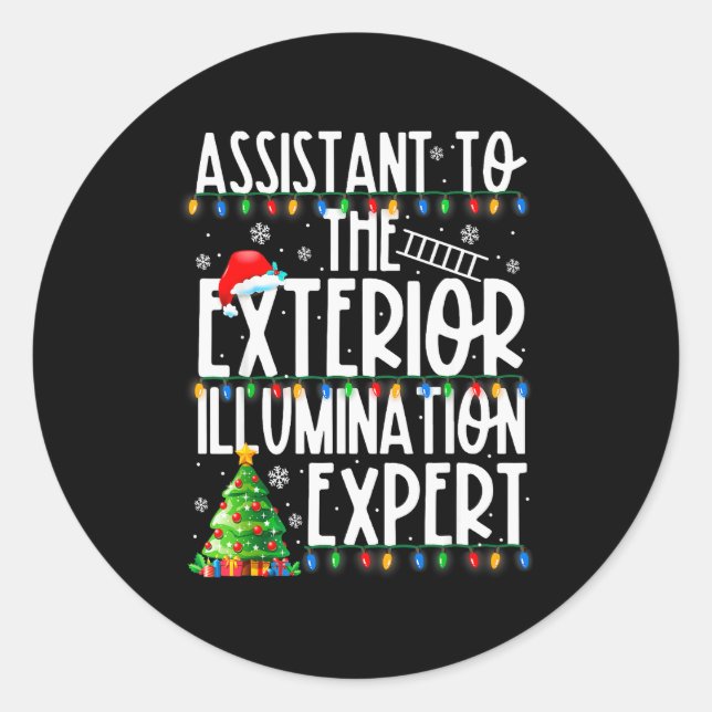 Sticker Rond Istant To Exterior Illumination Expert Christmas L (Devant)