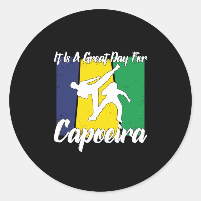 Sticker Rond it a great day for Capoeira (Devant)