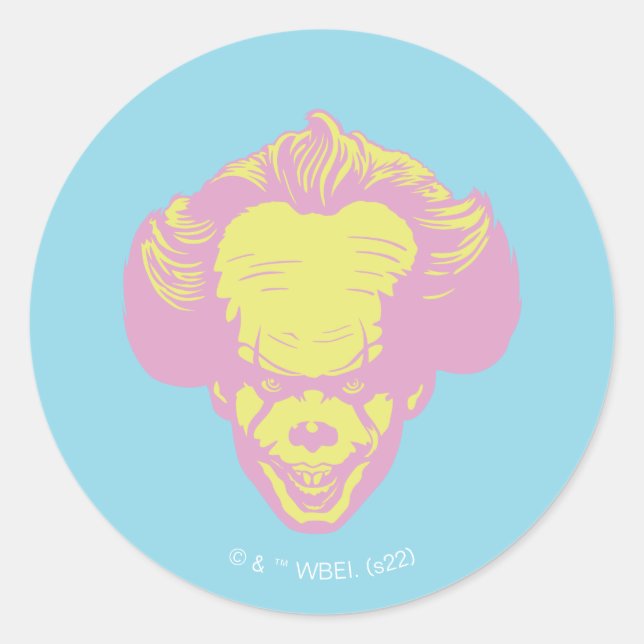 Sticker Rond IT | Pennywise Pastel Head Pattern (Devant)