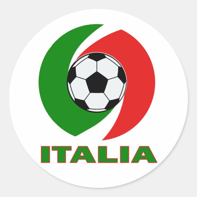 Sticker Rond Italia Italie Drapeau Conception (Devant)