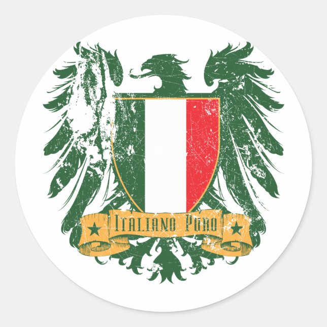 Sticker Rond Italiano Puro (Devant)