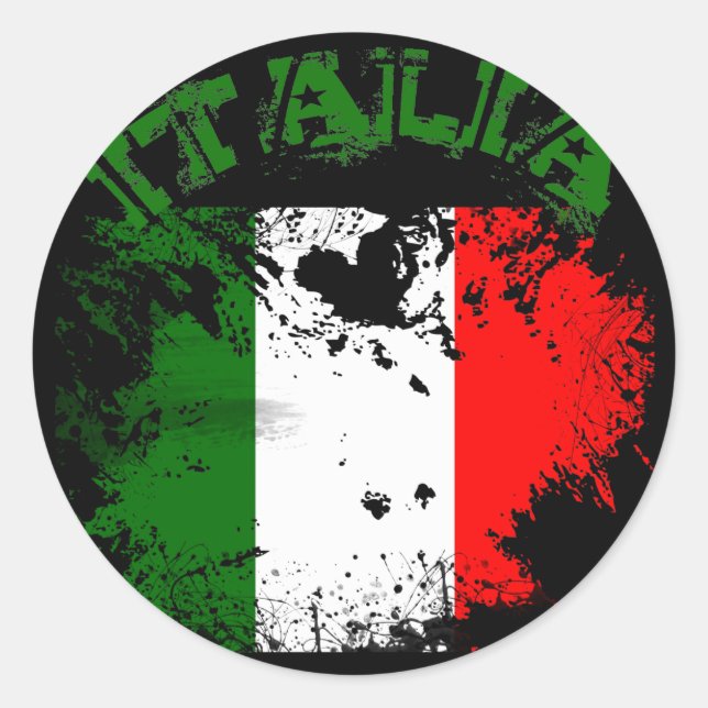 STICKER ROND ITALIE (Devant)