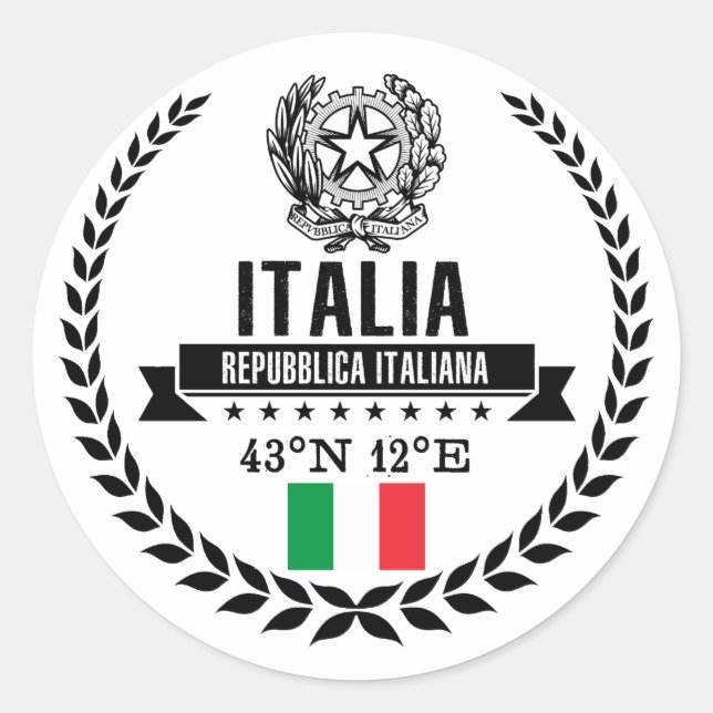 Sticker Rond Italie (Devant)