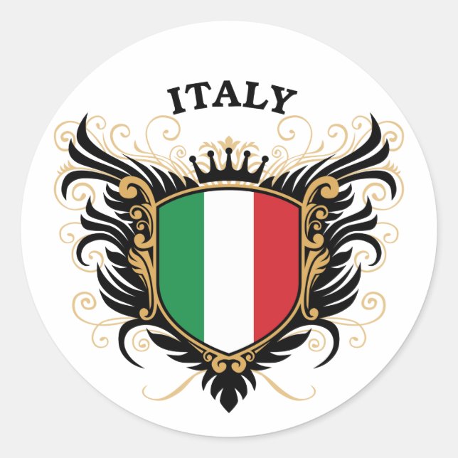 Sticker Rond Italie (Devant)