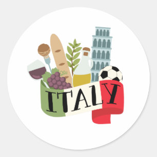 Sticker Rond Italie