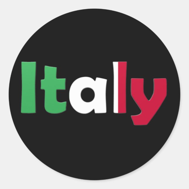 Sticker Rond Italie (Devant)