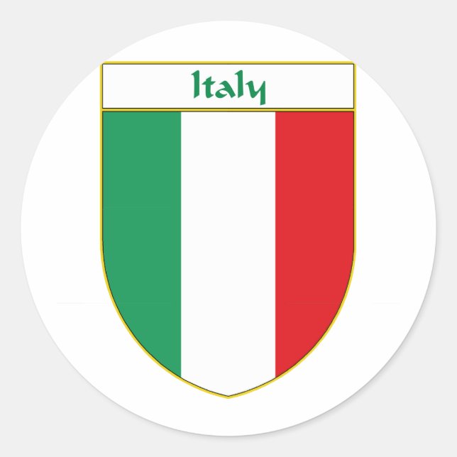 Sticker Rond Italie - Bouclier indicateur (Devant)
