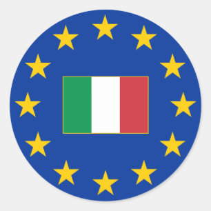 Sticker rond Italie de l'Union européenne