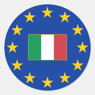 Sticker rond Italie de l'Union européenne
