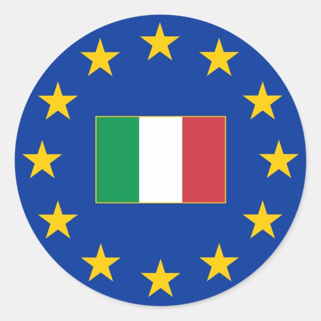 Sticker rond Italie de l'Union européenne (Devant)