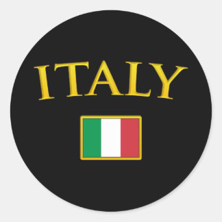 Sticker Rond Italie d'or