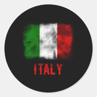 Sticker Rond Italie Drapeau American Italian Pride l'héritage