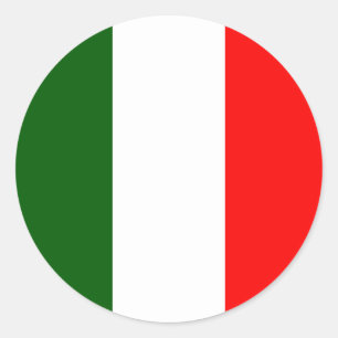 Sticker Rond Italie Drapeau de haute qualité