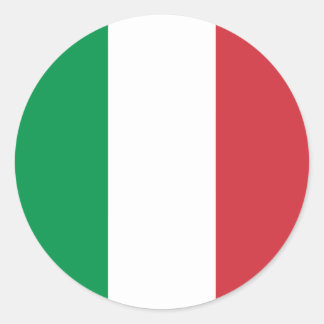 Sticker Rond Italie - Drapeau national italien