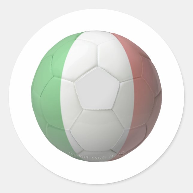 Sticker Rond Italie Football (Devant)