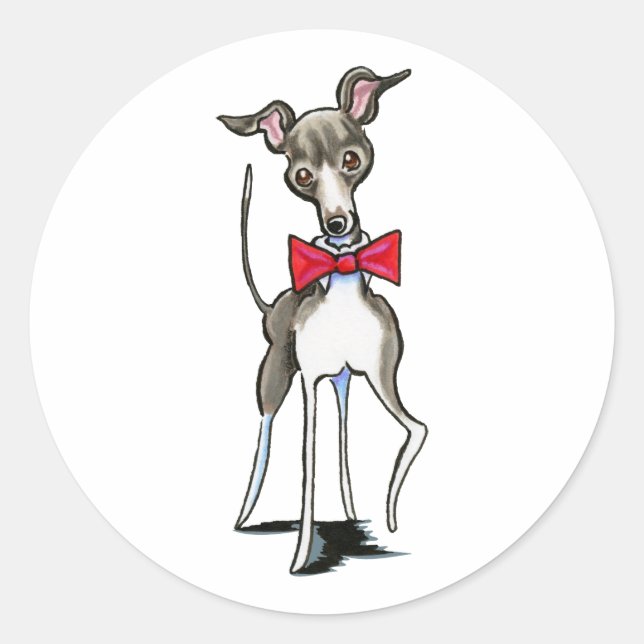 Sticker Rond Italie Greyhound Antonio (Devant)