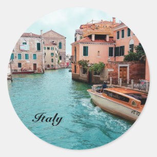 Sticker Rond Italie Magnet Carte de visite de Venise