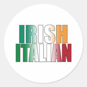 Sticker Rond Italien irlandais