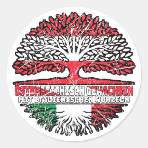 Sticker Rond Italien Italienisch Österreichisch Österreich Baum