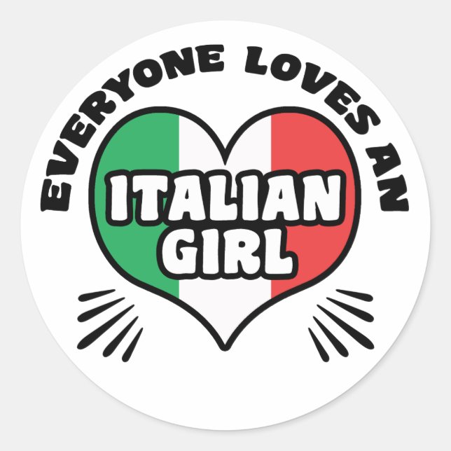 Sticker Rond Italienne (Devant)