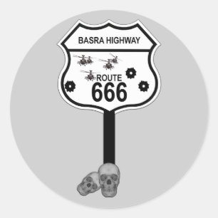 Sticker Rond Itinéraire 666