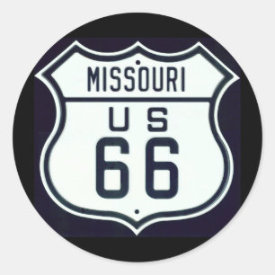 Sticker Rond Itinéraire 66 Missouri