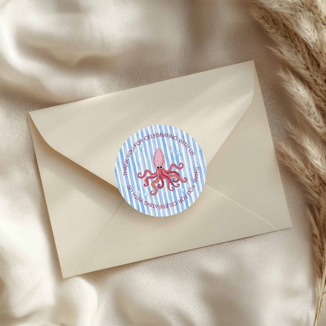 Sticker Rond It's a Boy Under the Sea thank you (Créateur téléchargé)