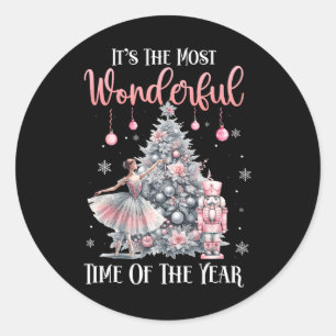 Sticker Rond It's The Most Wonderful Time Of The Year Nutcracke