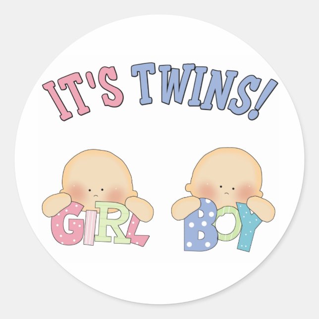 Sticker Rond ITS TWINS (Garçon fille) (Devant)