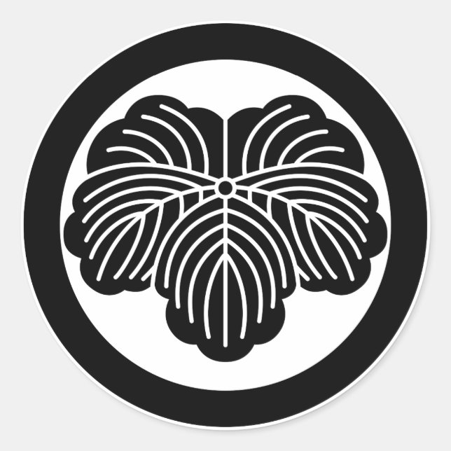 Sticker Rond Ivy leaf (Devant)